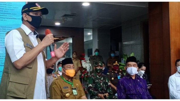 Ketua Gugus Tugas COVID-19 Doni Monardo di kantor Gubernur Maluku, Senin (6/7/2020).