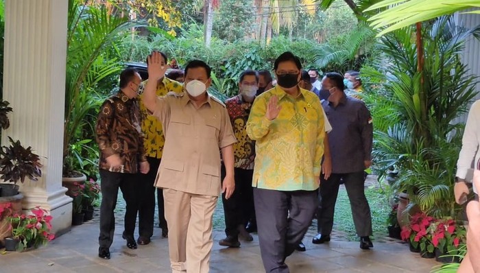 Ketum Golkar AIilangga Hartarto temui Ketum Gerindra Prabowo Subianto