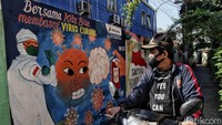 Mural itu juga untuk memberikan apresiasi kepada tim medis yang bertugas mengobati pasien COVID-19.