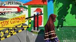 Mural Lawan COVID-19 Hiasi Rawa Badak Selatan