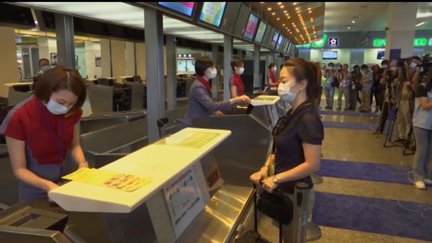 Bandara Internasional Taipei membuat penerbangan pura-pura untuk traveler yang naik pesawat.