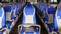Karoseri Laksana membuat bus dengan konfigurasi tempat duduk yang tetap menjaga jarak. Mengedepankan physycal distancing, penumpang bus akan tetap saling menjaga jarak. Foto: Dok. Karoseri Laksana
