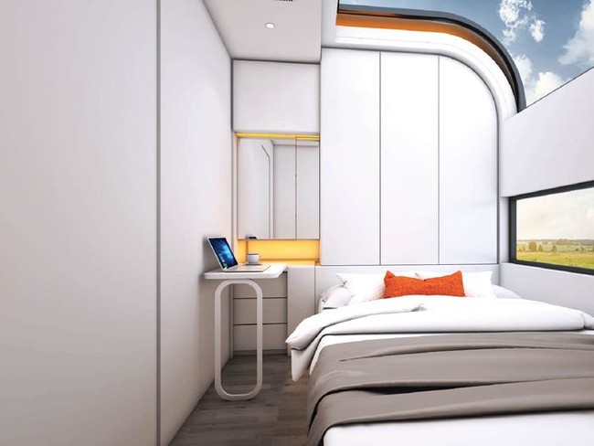 Sebagian besar mebel dan peralatan dalam rumah kapsul ini, seperti meja makan, sofa, rak tempat tidur, lemari pakaian, dan meja kamar sudah termasuk dalam harga jual rumah, yaitu sekitar Rp 754 juta. Foto: dok. Nestron