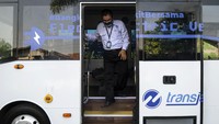 Uji coba bus listrik Transjakarta berlangsung hingga tiga bulan ke depan. 