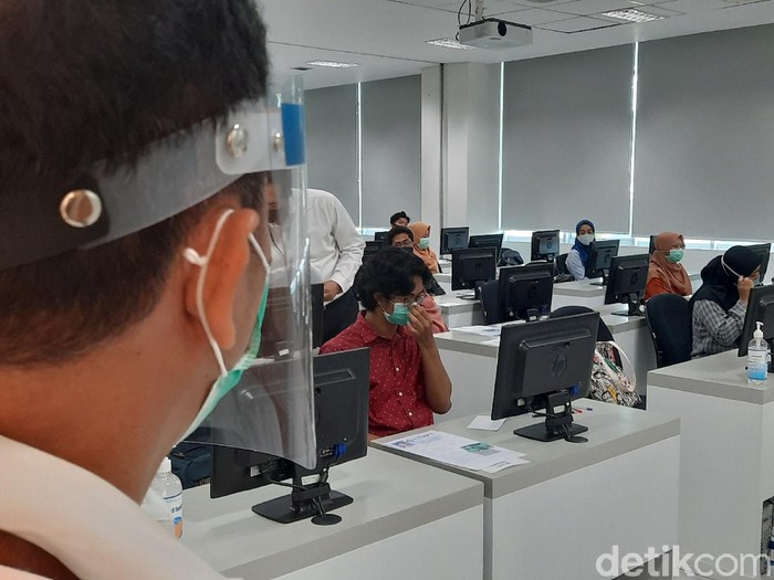 UTBK di UGM, Sleman, Senin (6/7/2020).