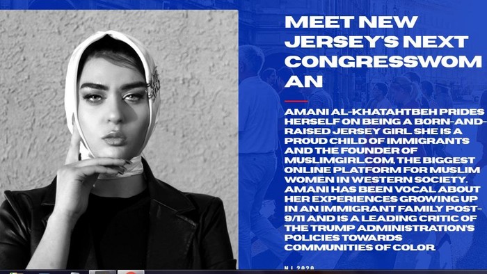 Amani Al Khatahtbeh, Muslim Berhijab Pertama Calon Anggota Kongres AS