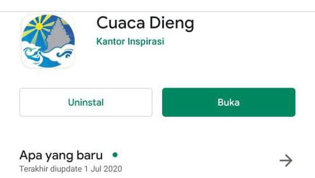 Aplikasi cuaca dieng