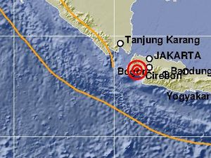 Terasa Kencang di Jakarta, Pusat Gempa M 5,4 di Rangkasbitung Banten