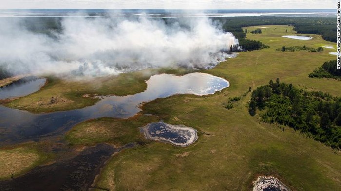 Kebakaran hutan di Yakutia, Siberia