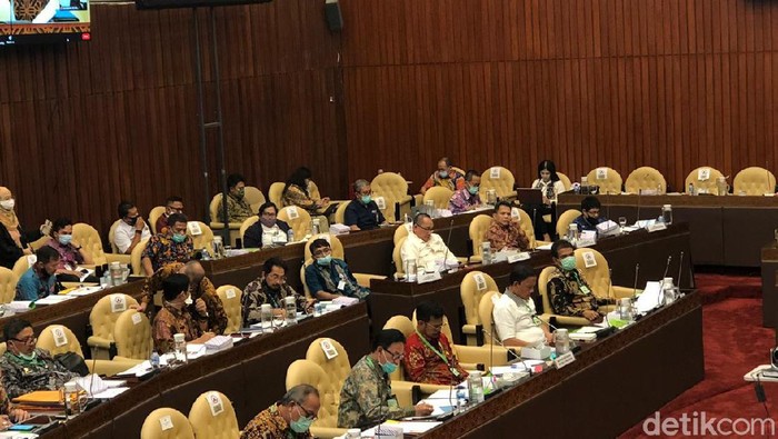 Mentan Syahrul Yasin Limpo rapat dengan Komisi IV DPR (Vadhia Lidyana-detikcom)