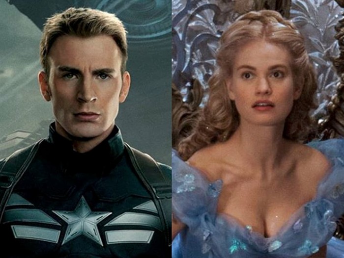 Lily James dan Chris Evans