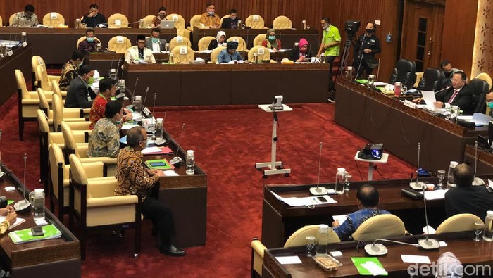 Mentan Syahrul Yasin Limpo rapat dengan Komisi IV DPR (Vadhia Lidyana-detikcom)