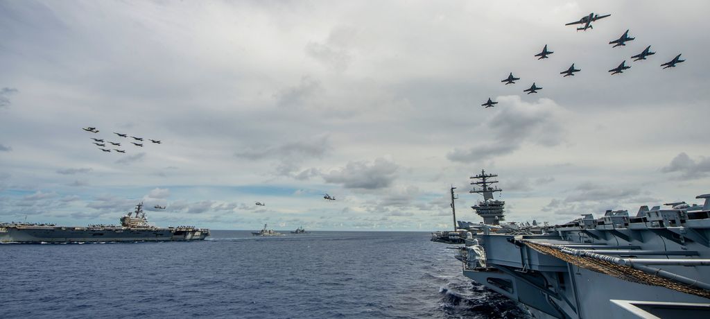 Militer AS di Laut Cina Selatan (Tangkapan layar twitter @USPacificFleet)