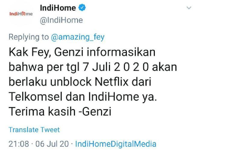 Netflix Indihome