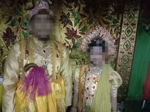Pernikahan antara B (44) yang menikahi gadis yang masih 12 tahun di Pinrang, Sulsel (dok. Istimewa).
