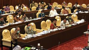 Potret Jajaran Kementan Pakai Kalung Antivirus saat Rapat di DPR