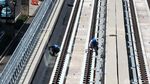 Sudah Dipasangi Rel, Begini Penampakan Proyek LRT di Kuningan