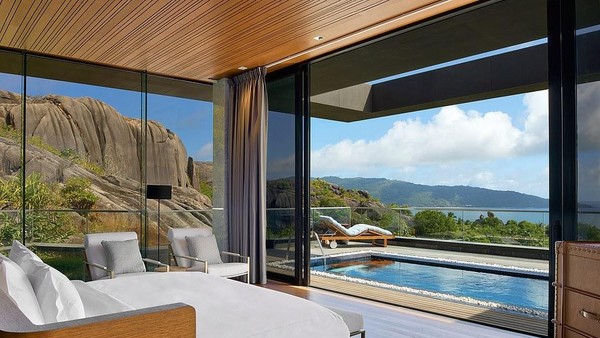 Desain kamar resort ini sangat keren. Desainnya begitu mewah dan modern. Cocok buat mereka yang mendambakan gaya hidup mewah saat sedang liburan. (dok. Six Senses)