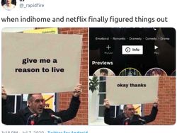 10 Meme Kocak Pengguna Indihome Bisa Pakai Netflix