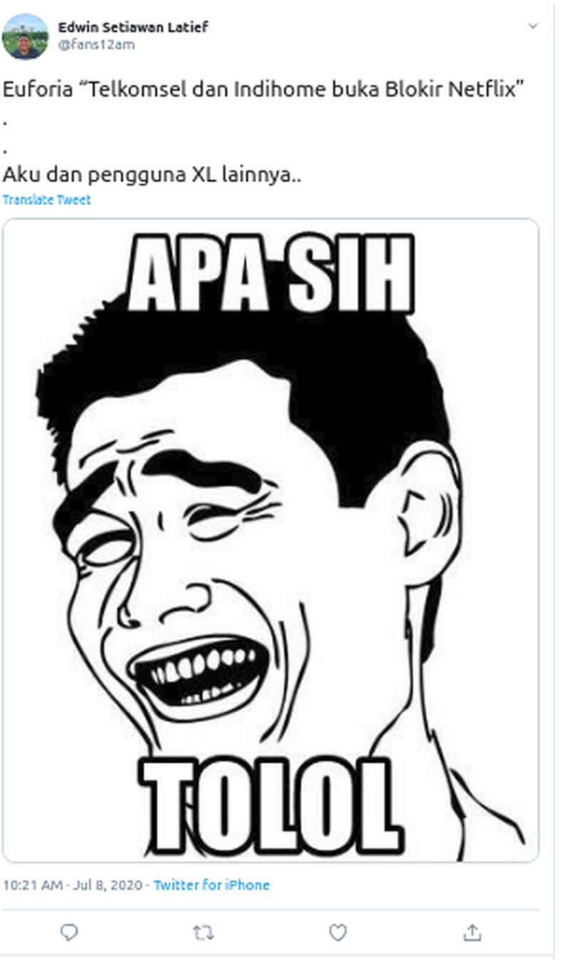 Indihome akhir membuka blokir Netflix. Yang datang selanjutnya adalah reaksi kocak netizen untuk bereuforia. Cihuy nggak pakai VPN lagi!