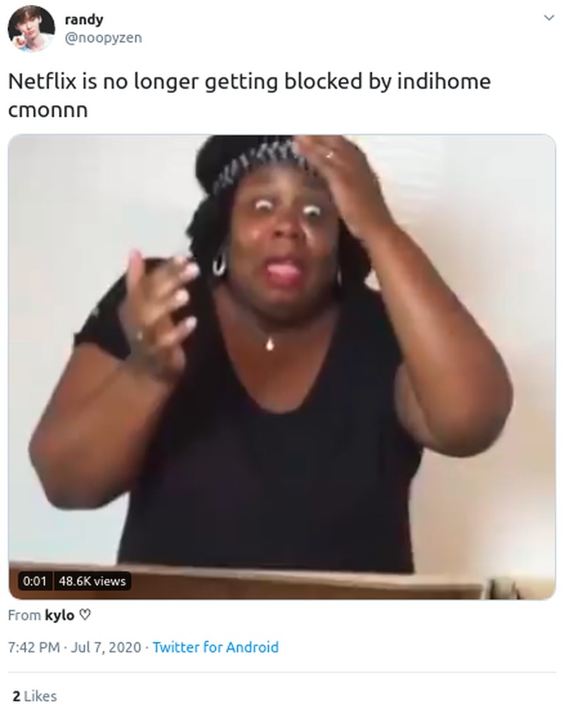 Indihome akhir membuka blokir Netflix. Yang datang selanjutnya adalah reaksi kocak netizen untuk bereuforia. Cihuy nggak pakai VPN lagi!