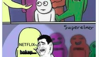 Akhirnya Netflix menyelamatkan diri dari kekosongan, sakit hati, stres dan lainnya. Makasih sobat. Foto: @kantongkosong via Twitter