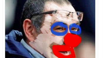 Sarri out, tulis netizen ini. Juventus punya salah satu pertahanan terbaik di Eropa tapi kebobolan 4. Foto: istimewa