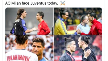 Ada pula yang membahas pertemuan dua legenda, Ibrahimovic dan Ronaldo yang sudah malang melintang. Foto: istimewa