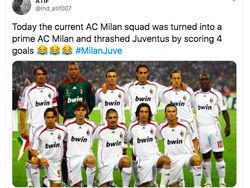 Deretan Meme Juventus Dihajar AC Milan