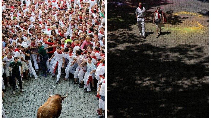 Nostalgia Festival San Fermin yang Hilang Gegara Corona Festival San Fermin merupakan festival paling ikonik di dunia. Berlarian menghindari banteng selalu seru untuk dilihat. Namun, pandemi membuat aktivitas tersebut ditiadakan.