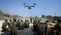 Berdasarkan keterangan resmi dari Defense Security Cooperation Agency (DSCA) yang dikutip detikcom, Selasa (7/7/2020), usulan penjualan pesawat MV-22 Block C ini telah disampaikan kepada Kongres AS. Carl Court/Getty Images  