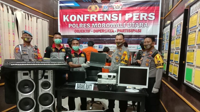 Rilis Polres Morowali Utara Penangkapan 4 Eks Napi Asimilasi