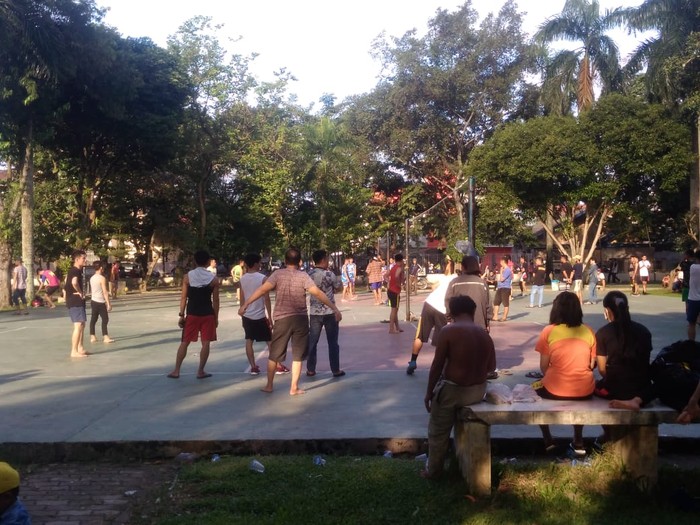 Suasana di salah satu taman di Medan (Datuk Haris Molana-detikcom)