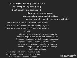 Peserta Ini Ngaku Gagal UTBK Gegara Rapid Test Nonreaktif Diganti Jadi Reaktif