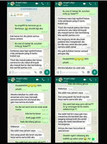 Bukti chat Angel Lelga