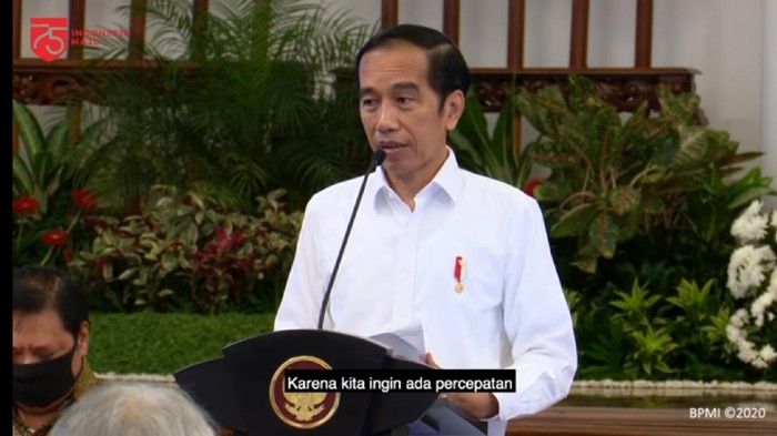 Ekspresi dan gestur Presiden Jokowi dalam raker 7 Juli 2020, diunggah Setpres 8 Juli 2020. (Dok YouTube Setpres)