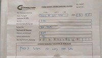 Foto: Form serah terima barang hilang penemuan uang Rp 500 juta di KRL (FB/Arip Rahmatuloh)