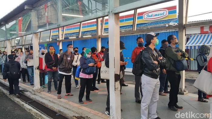 Kondisi di Stasiun Bogor pada Kamis (9/7/2020) pagi (Wilda Hayatun Nufus/detikcom)