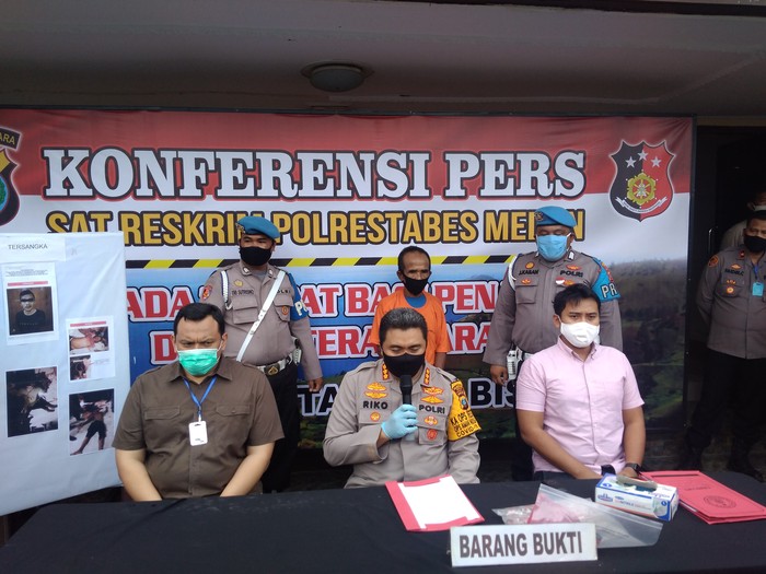 Konferensi Pers di Polrestabes Medan (Datuk Haris Molana-detikcom)