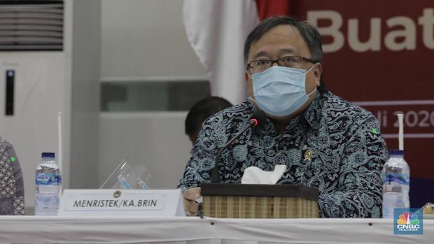 Menteri Riset dan Teknologi/Kepala Badan Riset dan Inovasi Nasional (Menristek/BRIN) Bambang Brodjonegoro (CNBC Indonesia/ Tri Susilo)