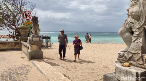 Kondisi Pantai Sanur Bali saat masuk New Normal.