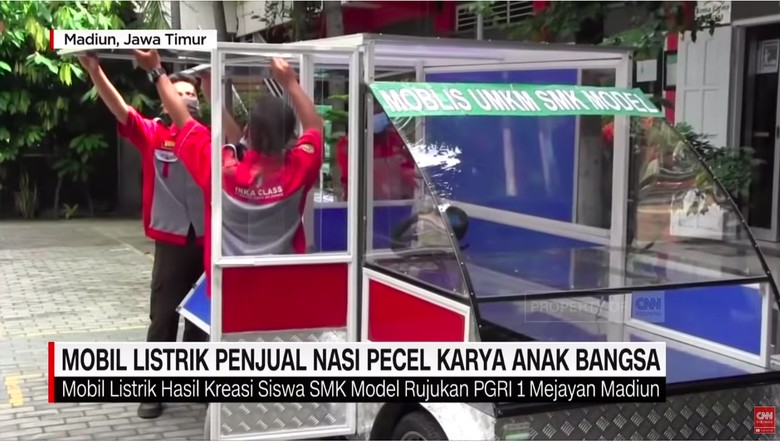 Siswa SMK di Madiun Bikin Mobil Listrik untuk Jualan Nasi Pecel Siswa SMK di Madiun Bikin Mobil Listrik untuk Jualan Nasi Pecel