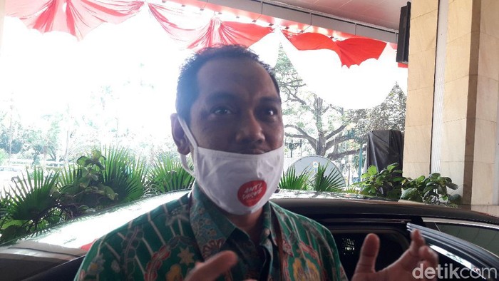 Wakil Ketua KPK, Nurul Ghufron, di Balai Kota DKI (M Ilman Nafian/detikcom)