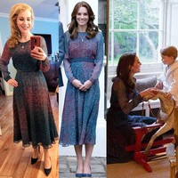 Dan seperti inilah penampilan Danielle ketika tampil ala Kate Middleton. Dalam meniru gaya idolanya, wanita 41 tahun itu cukup kreatif dengan membeli baju versi murah, namun memiliki motif dan potongan yang mirip.  Foto: dok. Instagram
