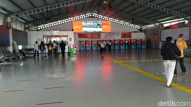 Kondisi Stasiun Bogor pukul 07.57 WIB.