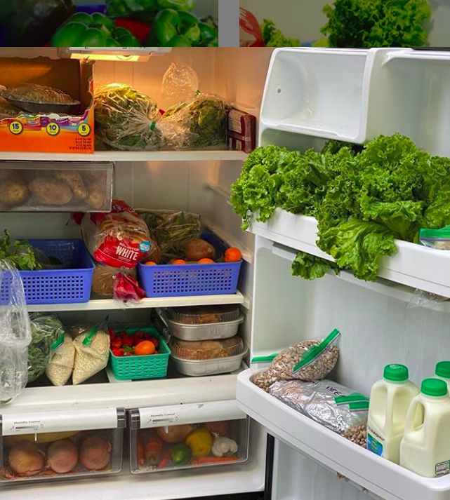 Kulkas artistik isi makanan gratis, thefriendlyfridgebx