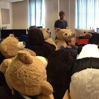 Saking jahil dan tidak ada kerjaan, karyawan ini meletakkan boneka besar disekeliling temannya yang sedang bekerja. Kalau kamu yang dijahili, bakal marah nggak sih kira-kira?Deretan Foto Prank Lucu Bukti Jahilnya Karyawan Kantor, Kamu Pernah Alami? Foto: dok. Reddit