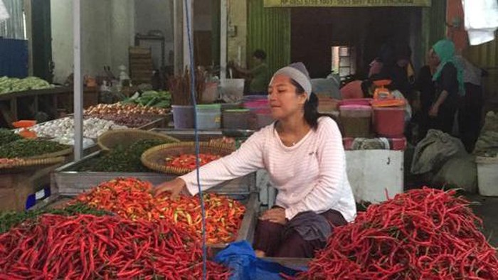 Suasana di Pasar Panorama Bengkulu (Hery-detikcom)