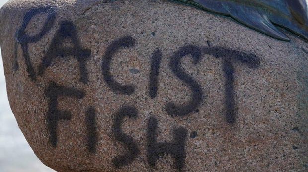 Vandalisme Little Mermaid