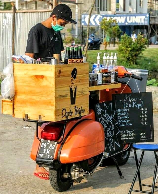 Penjual kopi unik